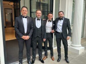 Adam Lee, CEO of Mobile Rocket, with the team at the Recruiter Awards